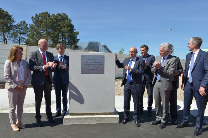 Pose de la première pierre du nouveau bâtiment Mérignac 2020 à Bordeaux-Mérignac, 14 mai 2019