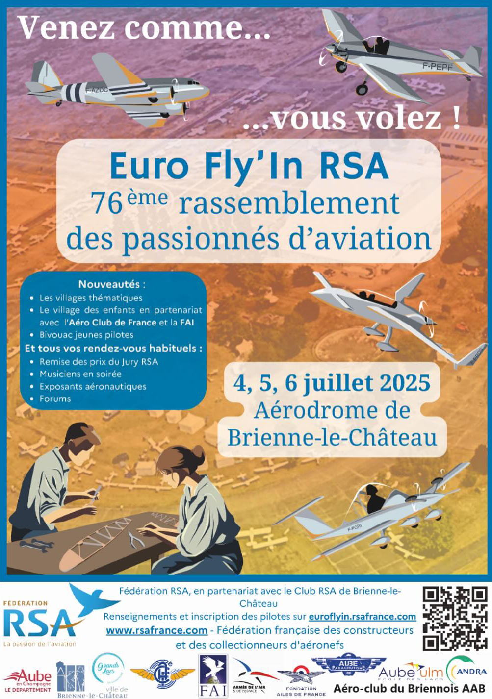 Événement. 76e rassemblement de la Fédération RSA Euro Fly’in RSA